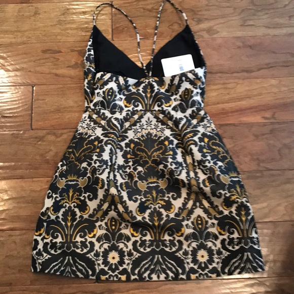 Free People black/honey combo side zip dress - Picture 3 of 5